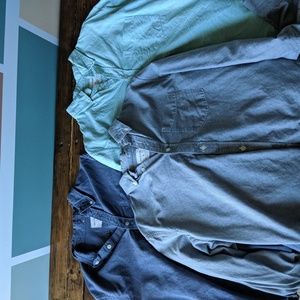 3 GAP Modern Oxford Shirts LARGE